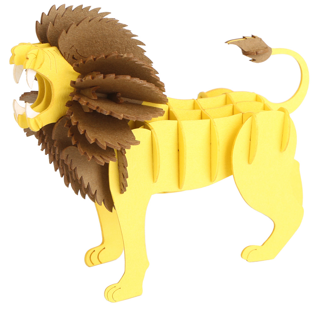 Custom paper animal model lion 3d paper jigsaw puzzle fun crafts kit toy for kids,adult
