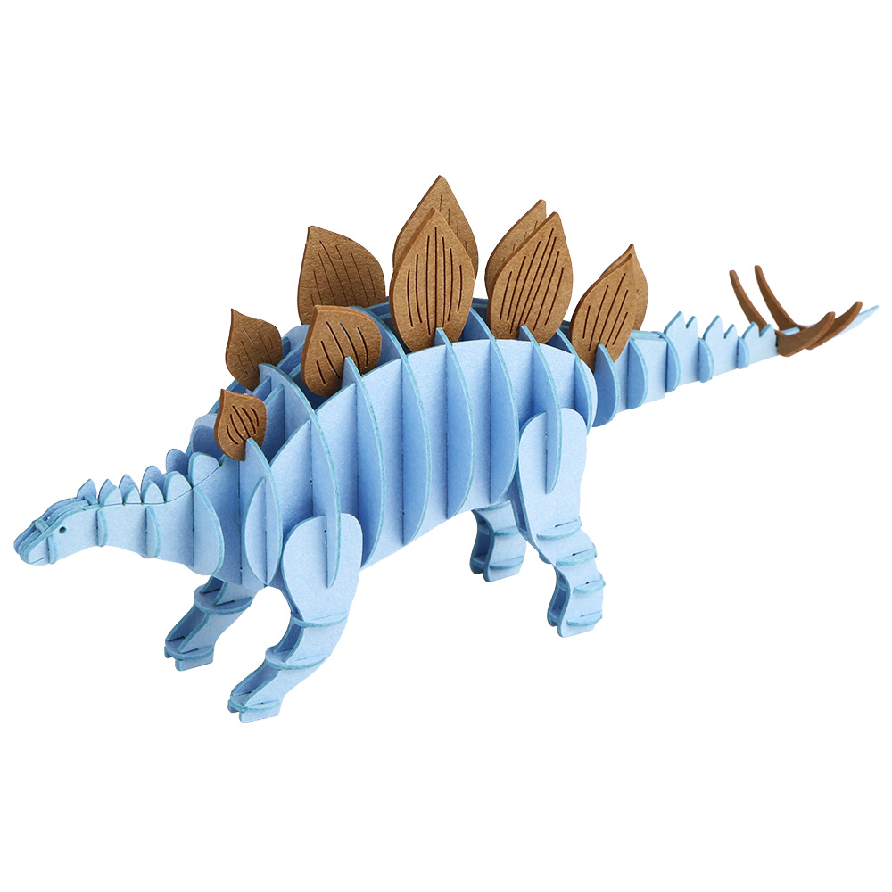 CUPUZ DIY Art of Paper Craft Dinosaur Styracosaurus/Stegosaurus Premium 3D Paper Puzzle Educational Model Kit Challenge Gift