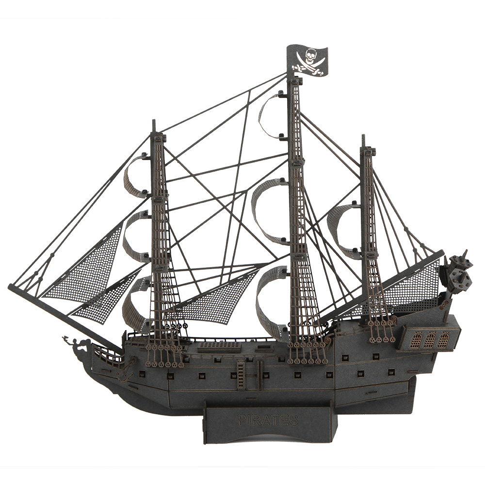 New assemble gift toys pirate ship diy 3d  paper model puzzle corsair ship for Children